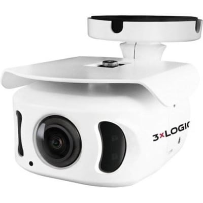 3xLOGIC VX-8M-180-IAW VISIX 8MP Outdoor Fisheye 360Â° IP Camera, 1.55m Lens, White