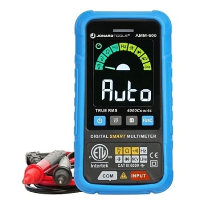 Jonard Tools AMM-600 Automatic Intelligent Digital Multimeter, 600V