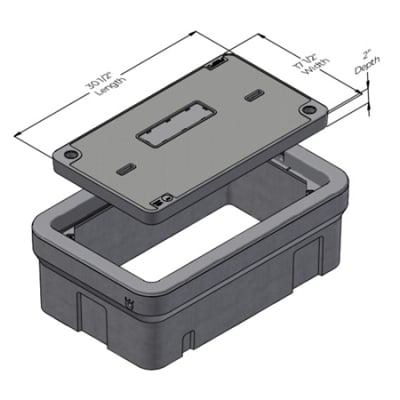 200075074 underground pull box 17 x 30 x 12