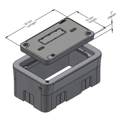 200075075 underground pull box 13 x 24 x 12