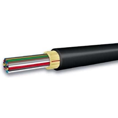 OCC DX004DWLS9KR 4-Fiber Riser Fiber Optic Cable , Indoor/Outdoor Distribution Cable, 62.5um, Black Jacket