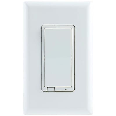 Jasco 14314 Z-Wave Plus In-Wall 3-Speed Fan Control 500S, White and Light Almond Paddles