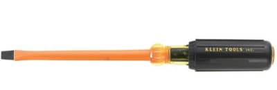 KLEIN TOOLS 602-4-INS Insulated Screwdriver Slotted 1/4" 4 in Round