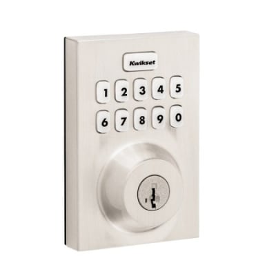 Kwikset HC620 CNT Home Connect 620 Contemporary Keypad Connected Z-Wave 700 Smart Lock, Satin Nickle