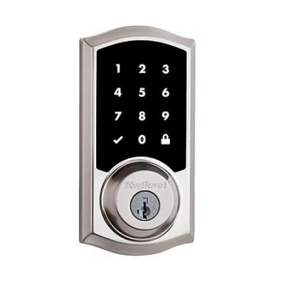 Kwikset 916 SmartCode Touchscreen Traditional Electronic Deadbolt featuring SmartKey Security and Z-Wave Technology, Satin Nickel