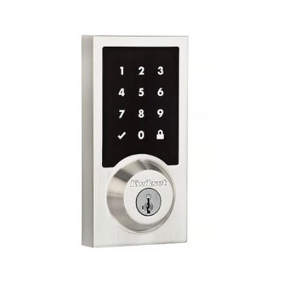 Kwikset 916 CNT Smartcode Contemporary Electronic Deadbolt with Z-Wave Technology, Satin Nickel