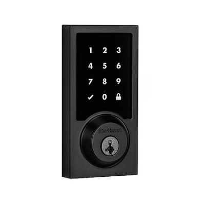 Kwikset 916 CNT SmartCode Contemporary Electronic Deadbolt with Z-Wave Technology, Matte Black