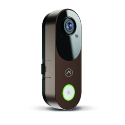 Alarm.com ADC-VDB775BZ Premium Video Doorbell Camera 4MP 150Â° FOV Smart Detection, Bronze