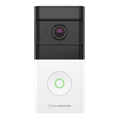 Alarm.com ADC-VDB780B 2MP Wireless Video Doorbell, Black/White