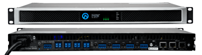 4 Channel x 350 watt @ 4???, 8???, 70V and 100V per channel. Internal DSP w/ Crossovers and Dante, IoT Device with built in Wi-Fi Hotspot, Wi-Fi or FAST Ethernet connectivity and Highly Efficient Power Supply with Class D Output Stage