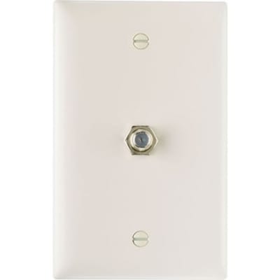 Pass & Seymour TPCATV-LA 1 Ghz F-Coupler Wall Plate, Light Almond (M10)