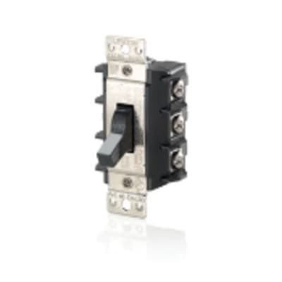 Leviton MS303-DS Manual Motor Switch 30A 600VAC, Standard Toggle, 3P Black