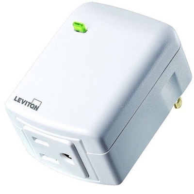 Leviton DZPA1-2BW Indoor Decora Smart Plug-In Outlet with Z-Wave
