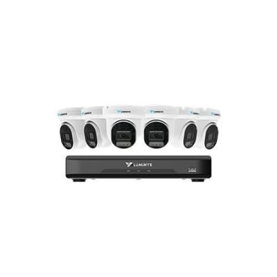 Luminys K56-8L1A2 LumiLuxLite IP Kit, Includes 8-Channel 5MP NVR with 2TB HDD and (6) 5MP LumiLuxLite Turret Cameras