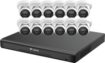 Luminys K5T-16D2A4 LumiDeterrent Bundle, 16-Channel 8MP NVR and (12) 5MP Turret Cameras