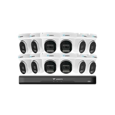 Luminys K5T-16L2A4 LumiLuxLite IP Kit, Includes 16-Channel 5MP NVR with 4TB HDD and (12) 5MP LumiLuxLite Turret Camera