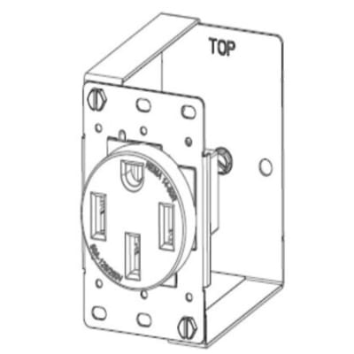 Midwest BR54UWR RV Receptacle, 50A, 3P, NEMA 14-50R