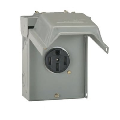 Midwest U054 Power Outlet Panel, Temporary, 50A, 120/240VAC, NEMA 3R
