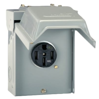 Midwest U054EV 50A NEMA 3R Power Outlet with EV Receptacle, 14-50R