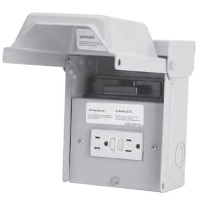 Midwest U065P010 Disconnect Switch, Pullout, 60A, 1P, 240VAC, GFCI Receptacle