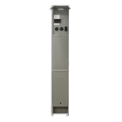 Midwest U075CP6010 Pedestal, Power Outlet, 100A, 1P, 120/240VAC, 1PH, Un-Metered