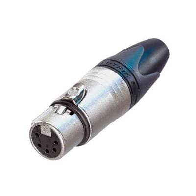 NEUTRIK NC5FXX 5-Pole Female Cable Connector, Silver Contacts, Nickel Housing