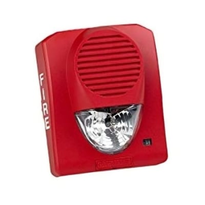 Potter 4560060 6-Settings Wall Mount Indoor Strobe, 12/24V DC, Red