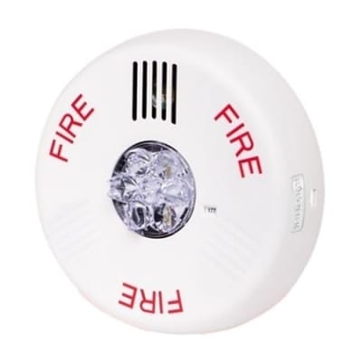Potter PE-HSWC PE-HS Series LED Horn Strobe, Ceiling Mount, FIRE Label, White