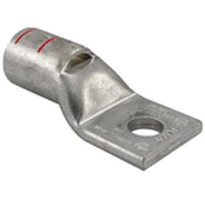 Penn-Union Compression Lug, 1-Hole, Copper, 350 MCM, 3/8" Stud Size, Red