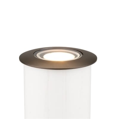 FX Luminaire CN51-ECO20WFL-RG-AB In-Grade Cora Collection Series CN-51 In-Grade or Recessed Wall Light, 6.0 VA, 2700K, 30Â° LED MR-16 Lamp, Ring Style, Antique Bronze