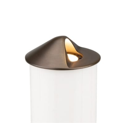 FX Luminaire CN51-ECO20WFL-RD-AB In-Grade Cora Collection Series CN-51 In-Grade or Recessed Wall Light, 6.0 VA, 2700K, 30Â° LED MR-16 Lamp, Round Style, Antique Bronze