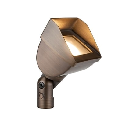 FX Luminaire CW51-ECO20WFL-AB Wall Wash Cora Collection Series CW-51 Wall Wash, 6.0VA, 2700K, 30Â° LED MR-16 Lamp, Antique Bronze