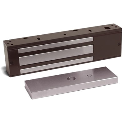 SDC 1511X 1510 Series Single Electromagnetic Door Lock, Surface Mount, 1650lbs Holding Force, Dark Bronze