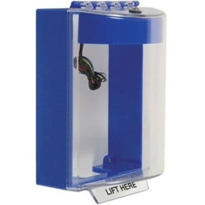 STI 13230NB Universal Stopper Dome Cover, Surface Mount, Label Hood with Horn and Relay, No Label, Blue