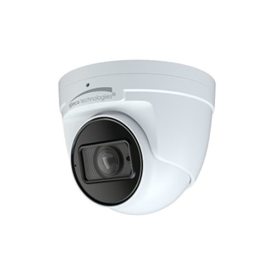 Speco H8T8M 8MP HD-TVI Turret Camera, 2.8-12mm Varifocal Lens, IP67, White