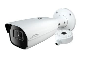Speco O2BLP3M 2MP License Plate Recognition Bullet IP Camera with Junction Box, IR, 5-50mm Lens, H.265, White
