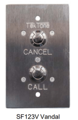 TekTone SF123V Emergency Vandal Pull Cord Station, 2-Button