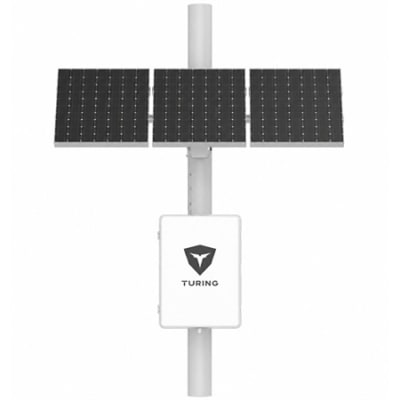 Turing Video LS-KG3-MAX-ABS-3Y SolarShield MAX Outdoor Solar-Powered System, Includes (2) 3-Year Core AI Licenses