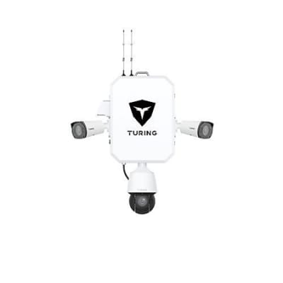 Turing Video SS-KG1-360-2B SkyShield 360 Outdoor System, Includes (2) 4MP Bullet Cameras, (1) 4MP PTZ Camera, and (3) 3-Year Core AI Licenses