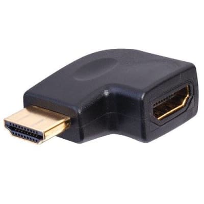 Right Angle HDMI Port Saver Adapter, Vertical Flat Left