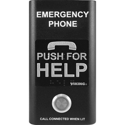 Viking E-1600-BKA ADA Compliant Compact Handsfree Emergency Phone, Phone Line Powered, Black