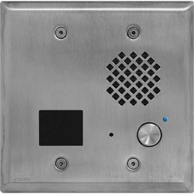 Viking E-70-SS-EWP 2-Gang Brushed Stainless-Steel Entry Compact Phone with Proximity Reader and Enhanced Weather Protection