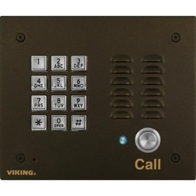 Viking K-1700-BN-IPEWP VoIP Entry Phone with Enhanced Weather Protection, Bronze Finish
