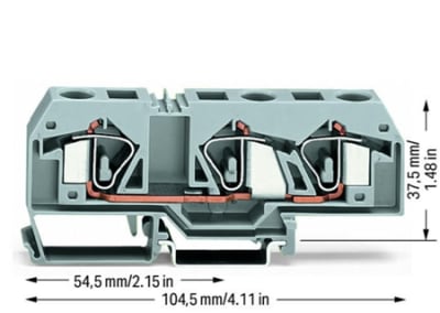 283671 76a800v 3conductor through terminal block g