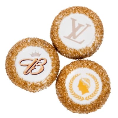 Louis Vuitton cookies  Holiday cookies decorated, Holiday cookies,  Chocolate covered fruit