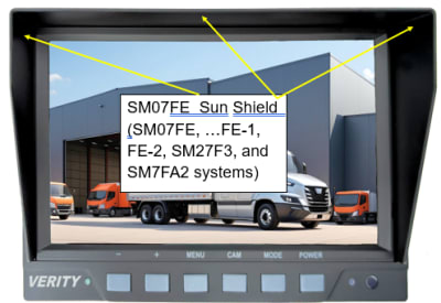 Removeable SS07S Sunshield for MK7FE AHD/CVBS monitors