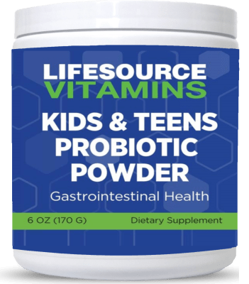 Kids & Teens Probiotic Powder (500M/6 Strains) - 6 oz - 43 Servings