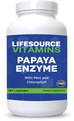 Papaya Enzymes with Bromelain - 180 Lozenges - 90 Servings