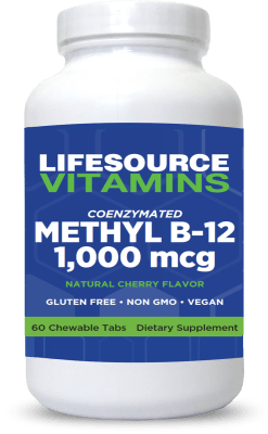 Coenzymated Methyl B-12 - Vitamin B12 Methylcobalamin 1000 mcg - Cherry - 60 Chewable Tabs