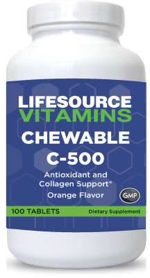 Vitamin C 500 mg - 100 Chewable Tablets - Orange